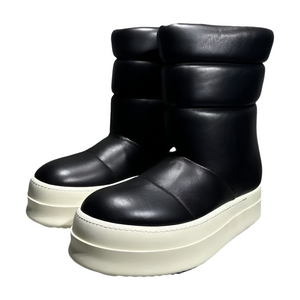 Men Black High Top Boots
