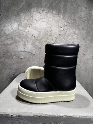 Men Black High Top Boots