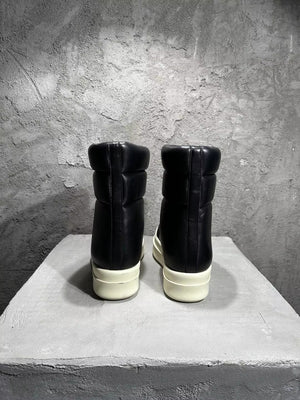 Men Black High Top Boots