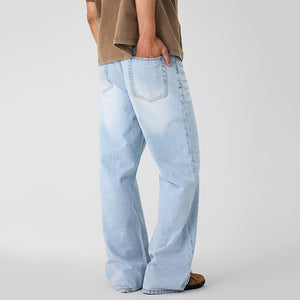 Men Blue Y2K Jeans