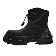 Bottes noires pour hommes style cyberpunk