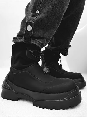 Men Boots Black Cyberpunk Style