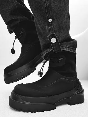 Men Boots Black Cyberpunk Style