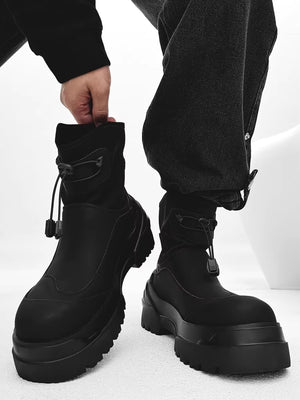 Men Boots Black Cyberpunk Style
