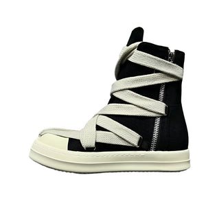 Men Boots Black Lace Up Cyberpunk