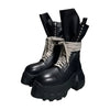 Men Boots Black Luxury Vintage