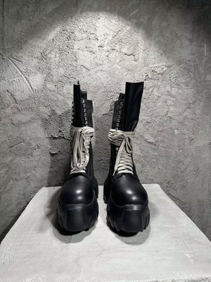 Men Boots Black Luxury Vintage