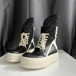 Men Boots Black Platform