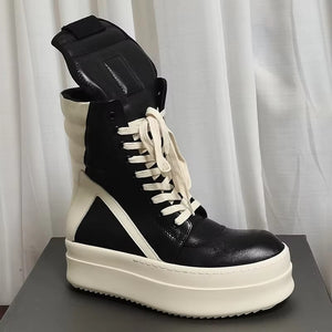 Men Boots Black Platform