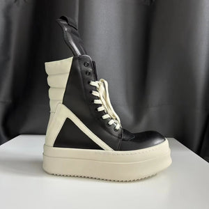 Men Boots Black Platform