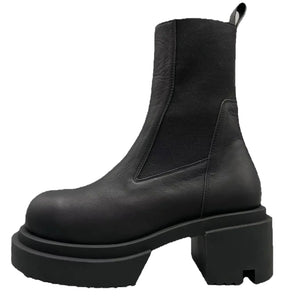 Men Chelsea Boots Platform Black