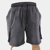 Men colorful reflective cargo shorts
