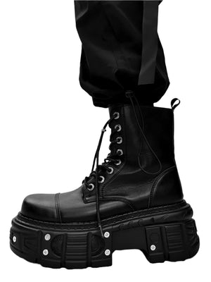 Men Gothic Black Boots