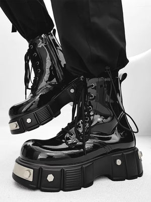 Men Gothic Black Boots