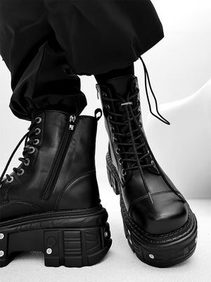 Men Gothic Black Boots