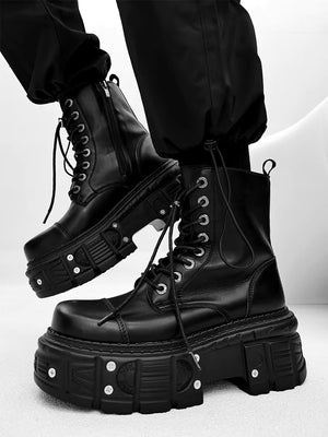Men Gothic Black Boots