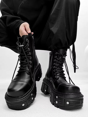 Men Gothic Black Boots