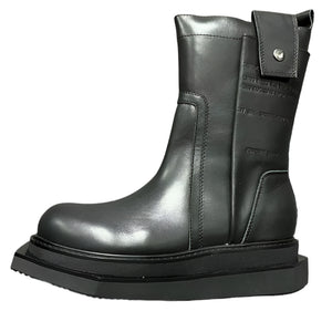 Men High Top Black Boots