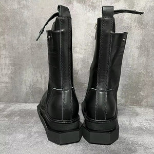Men High Top Black Boots
