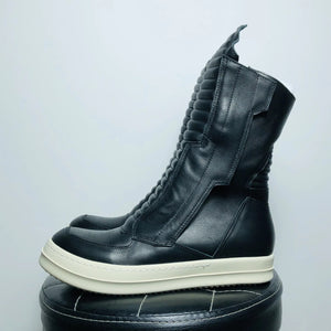 Men High Top Boots Black