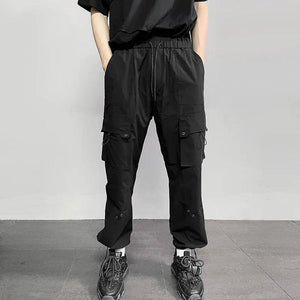 Men Hip Hop Multi-pocket Black Pant