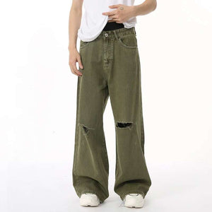 Men Wear Hole Design Y2K Jeans