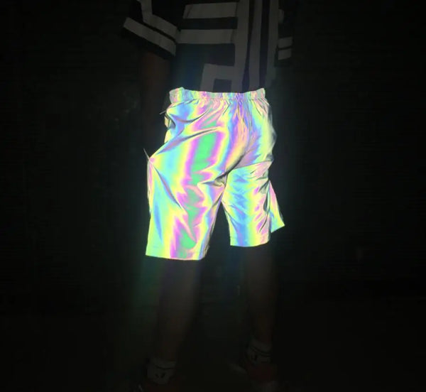 Men Women Luminous Shiny Shorts