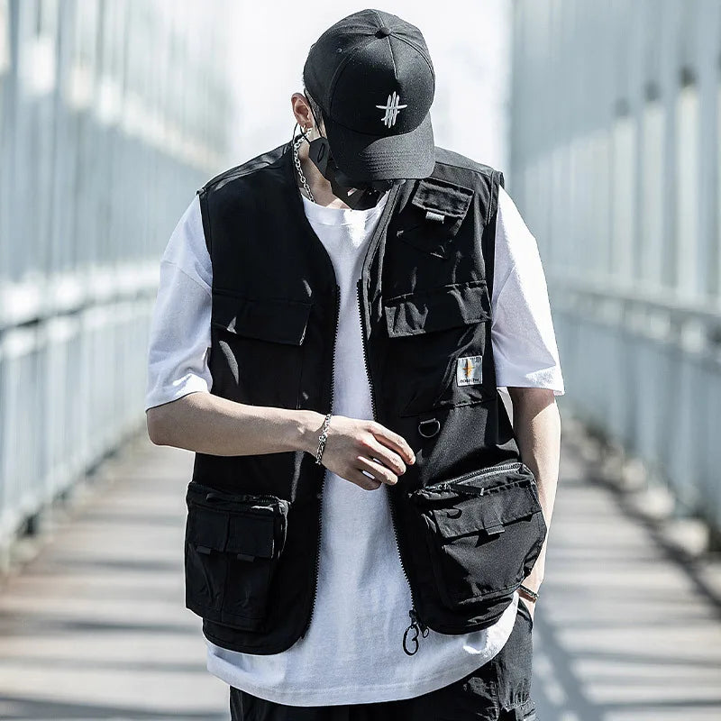 Cargo vest mens fashion discount