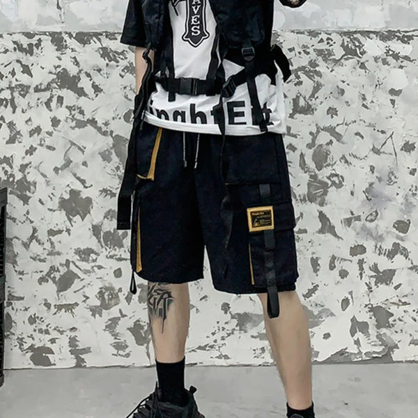 Men's Dark Punk Pockets Shorts