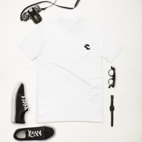Fitted White Embroidered t shirt