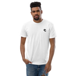 Fitted White Embroidered t shirt