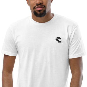 Fitted White Embroidered t shirt