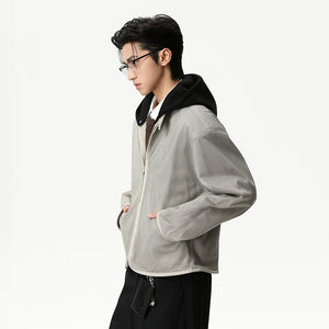 Men's Hooded Zipper Y2K Jacket
