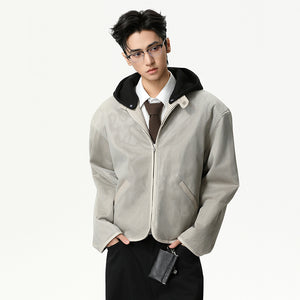 Men's Hooded Zipper Y2K Jacket