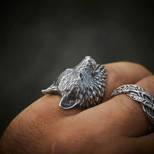 Mens Rings Wolf