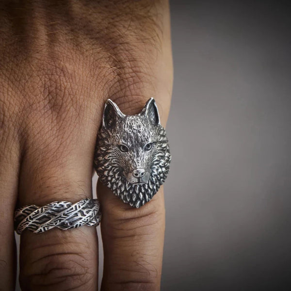 Mens Rings Wolf