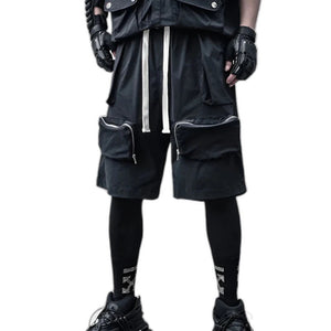 Men's Tide Dark Punk Niche Knee Shorts - product view on white background