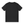 Back of the black slim fit gym shirt laid flat, showing the curved topstitched seams on each side