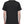 Black slim fit mesh gym shirt seen from the back on a model, topstitched seams over grey shorts