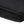 Close-up of the straight bottom hem of the black slim fit mesh shirt with its double stitched edge
