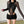 Mesh Back Skinny Bodysuit — women's black skinny bodysuit with a sheer mesh back panel