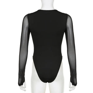 Mesh Cut Out Bodysuit