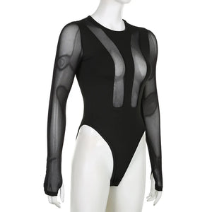 Mesh Cut Out Bodysuit