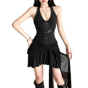 Mesh Mini Dresses Gothic
