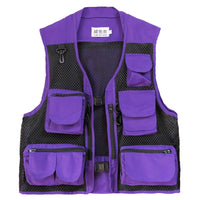 Mesh tactical cargo vest in black, green, khaki or red