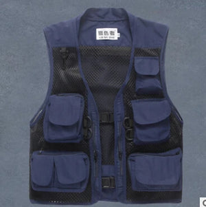 Mesh tactical cargo vest in black, green, khaki or red