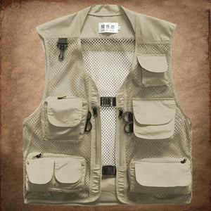Mesh tactical cargo vest in black, green, khaki or red