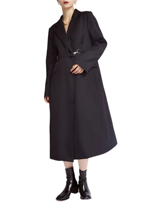 Metal Belt Buckle Women Spring Jacket