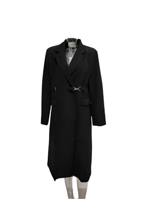 Metal Belt Buckle Women Spring Jacket