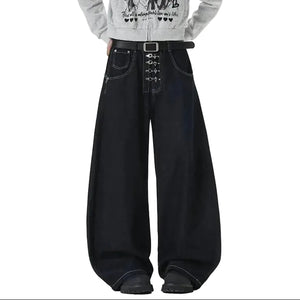 Metal Buckle Casual Y2K Jeans